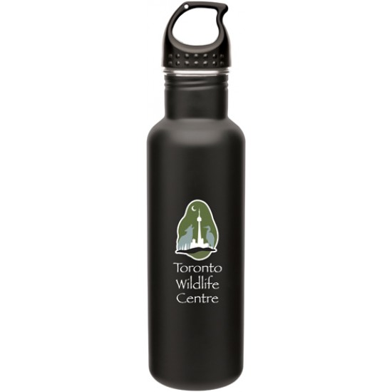 Custom Logo 24 Oz. H2go Bolt Matte Black Stainless Steel Water Bottle