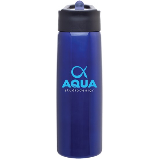 Custom Logo 24 Oz. H2go Hydra Blue Stainless Steel Bottle