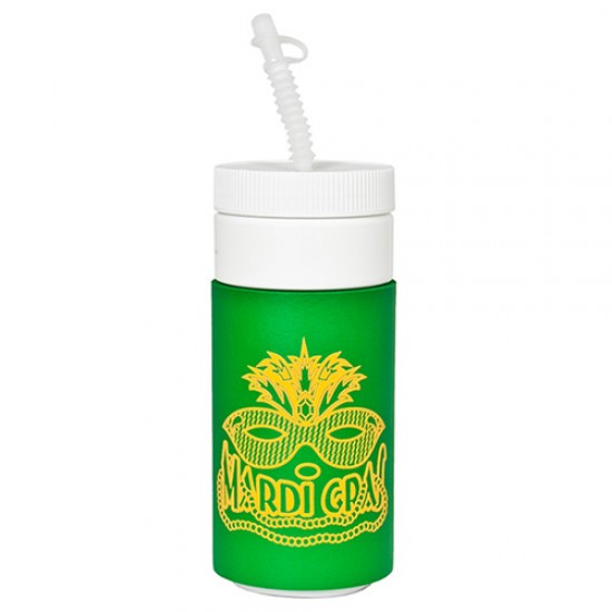 Custom Logo Foam Insulated 32 oz. Sport Bottle with Straw