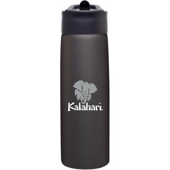 Custom Logo 24 Oz. H2go Hydra Matte Black Stainless Steel Bottle