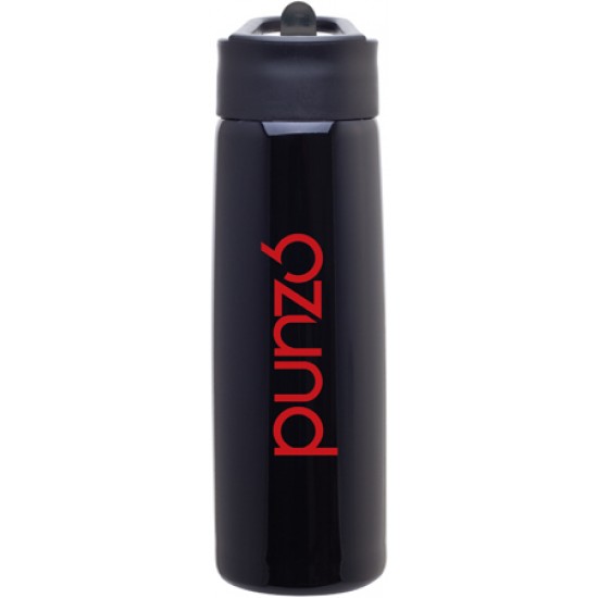 Custom Logo 24 Oz. H2go Hydra Black Stainless Steel Bottle