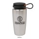 Custom Logo 32 Oz. Stainless Steel Nalgene Backpacker Bottle w/ Black Closure Attached