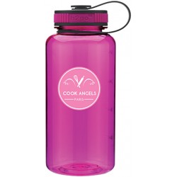 Custom Logo 34 Oz. H2go Fuchsia Wide Water Bottle w/2-Tone Lid Custom Logo 34 Oz. H2go Fuchsia Wide Water Bottle w/2-Tone Lid