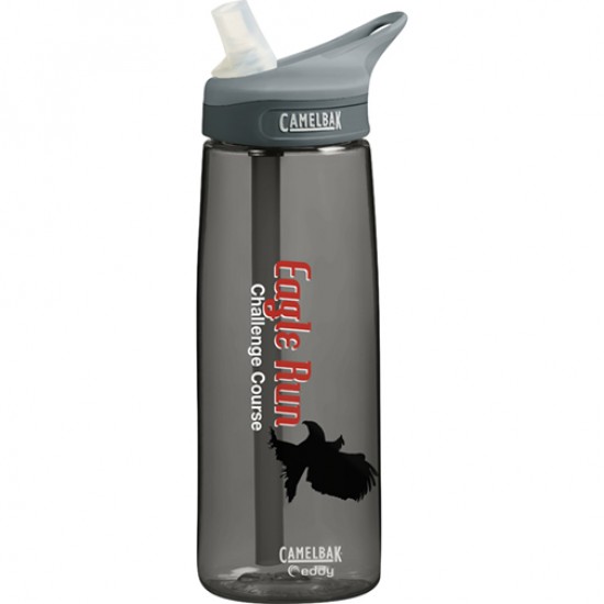 Custom Logo 0.75 Liter CamelBak Eddy Bottle (Charcoal Gray)