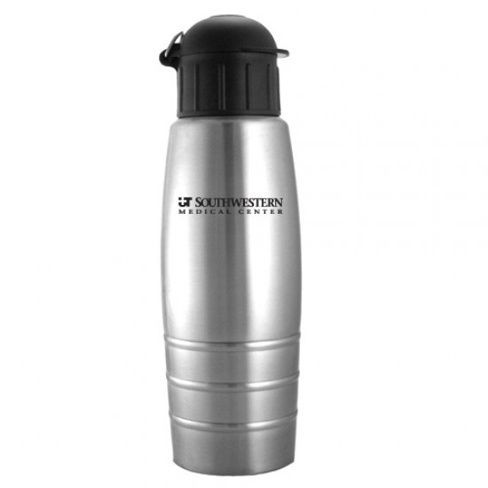 Custom Logo 23 oz. Stainless Steel Bottle W/Push-Pull Lid