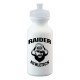 Custom Logo 20 Oz. White Economy Bike Bottle w/ Solid Push Pull Lid