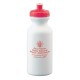 Custom Logo 20 Oz. White Economy Bike Bottle w/ Solid Push Pull Lid