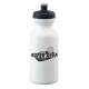 Custom Logo 20 Oz. White Economy Bike Bottle w/ Solid Push Pull Lid