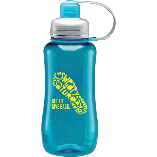 Custom Logo 28 Oz. Silver Top Collection Water Bottle
