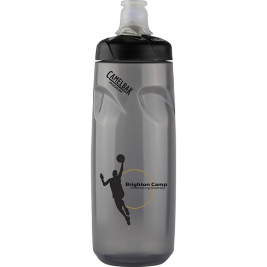 Custom Logo 24 Oz. CamelBak Podium Bottle (Smoke Gray/Black)