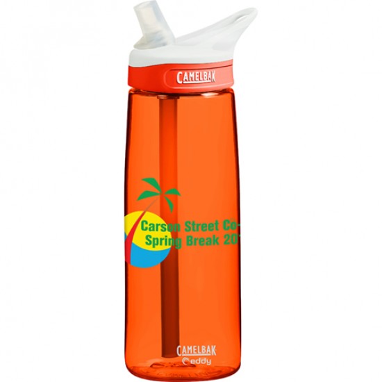 Custom Logo 0.75 Liter CamelBak Eddy Bottle (Lava)