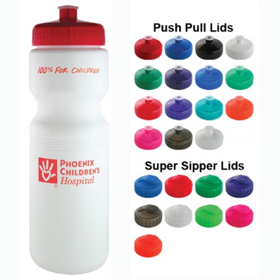 Custom Logo Sports Bottle - 28oz White Plastic Water Bottle