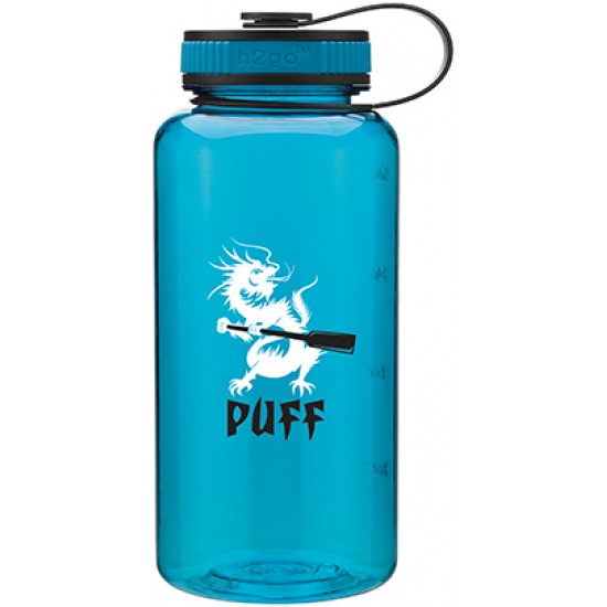 Custom Logo 34 Oz. H2go Aqua Wide Water Bottle w/2-Tone Lid