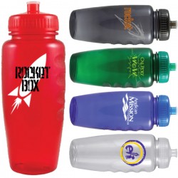 Custom Logo 32 oz. PETE Sport Water Bottle w/ Push/Pull Lid Custom Logo 32 oz. PETE Sport Water Bottle w/ Push/Pull Lid