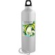 Custom Logo 25 Oz. 750 Ml Aluminum Silver Sport Bottle with Carabiner