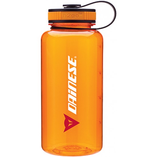 Custom Logo 34 Oz. H2go Tangerine Wide Water Bottle w/2-Tone Lid