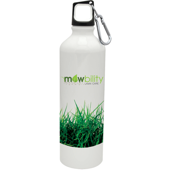 Custom Logo 25 Oz. White Aluminum Scuba Bottle