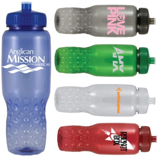 Custom Logo 32 Oz. PETE Sport Water Bottle w/Push/Pull Lid