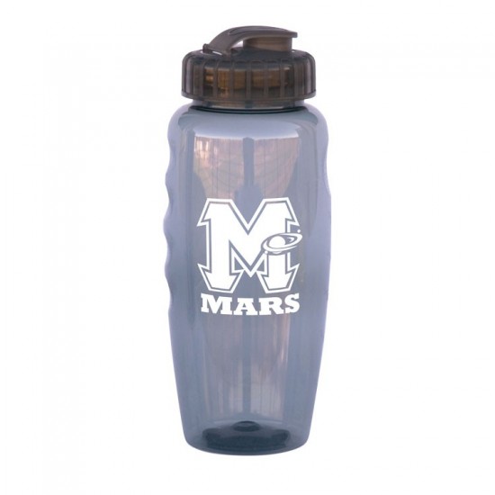 Custom Logo 28 Oz. Translucent Gripper Water Bottle w/ Super Sipper Lid