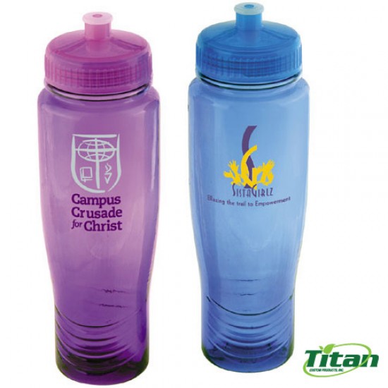 Custom Logo 28 Oz. Eco-Poly Clean Bottle with Push-pull Lid - BPA Free