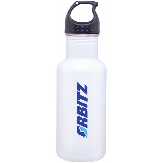 Custom Logo 18 Oz. H2go Bolt White Stainless Steel Water Bottle Custom Logo 18 Oz. H2go Bolt White Stainless Steel Water Bottle