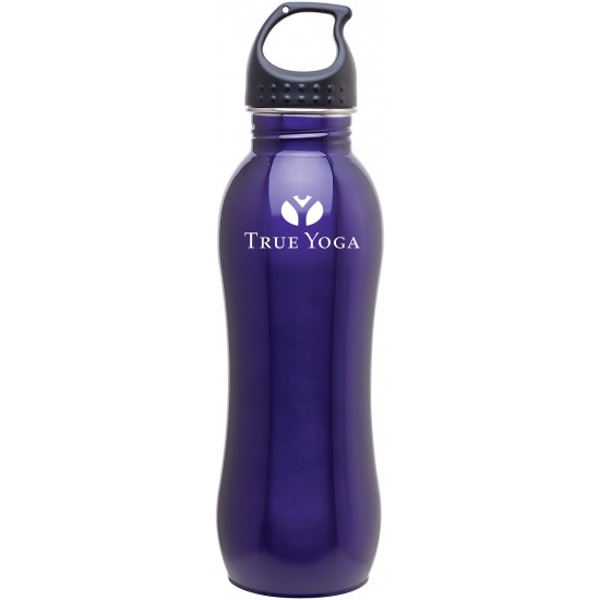 Custom Logo 24 Oz. H2go Balance Purple Stainless Steel Water Bottle