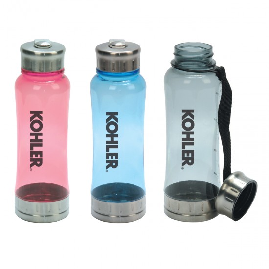 Custom Logo 18 oz. Stainless Steel & Polycarbonate Water Bottle