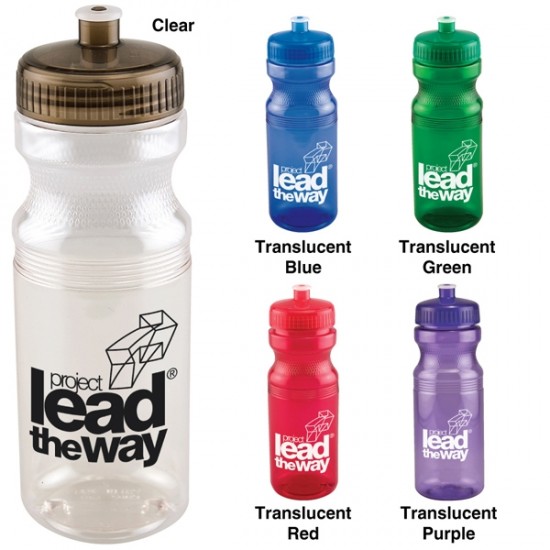 Custom Logo 24 Oz. Polyclear Bike Bottle